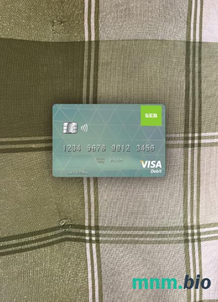 Latvia SEB bank visa obciążyć card wygląd fotograficzny skan PSD + zdjęcie